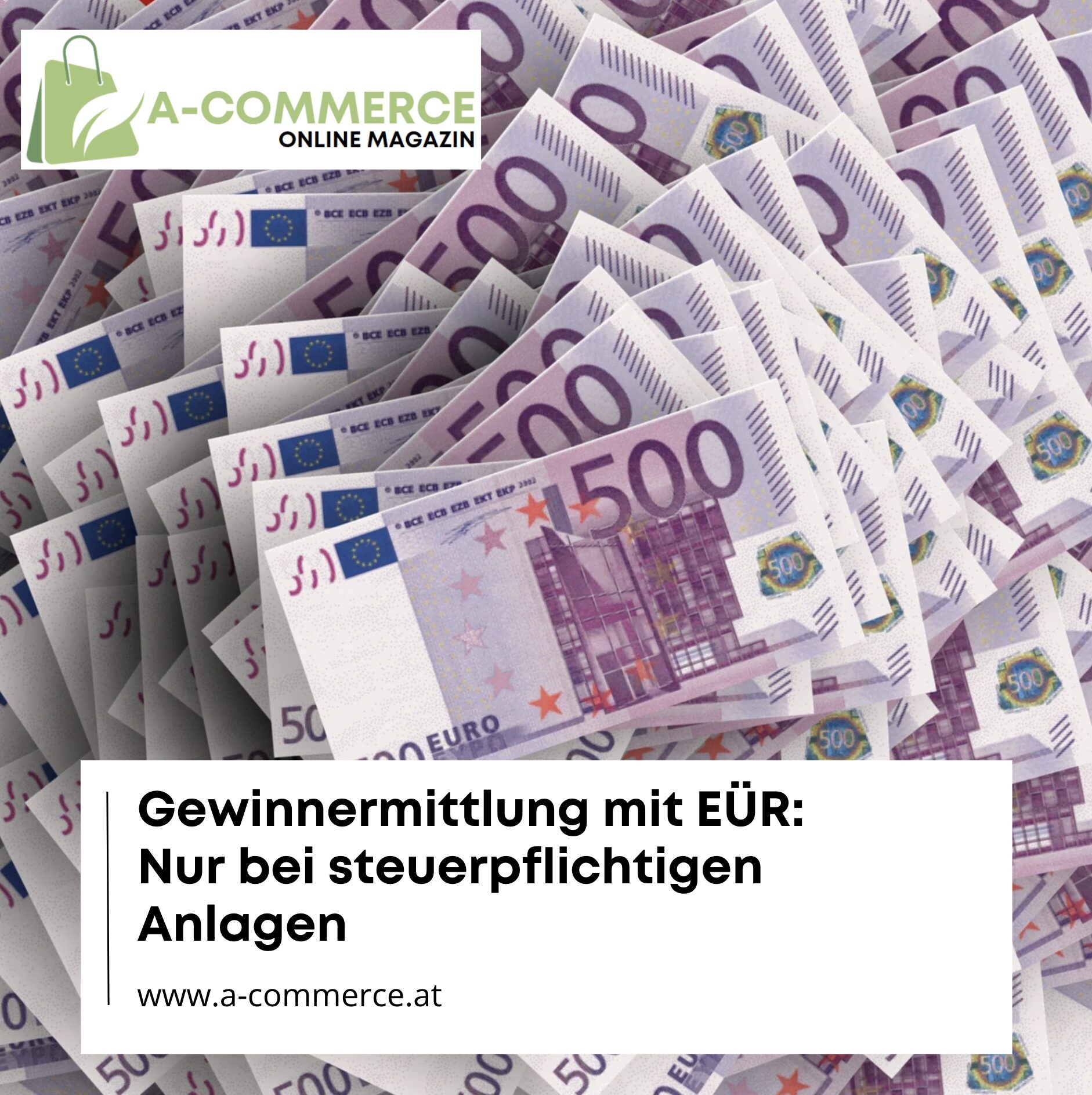 Gewinnermittlung mit EÜR: Nur bei steuerpflichtigen Anlagen