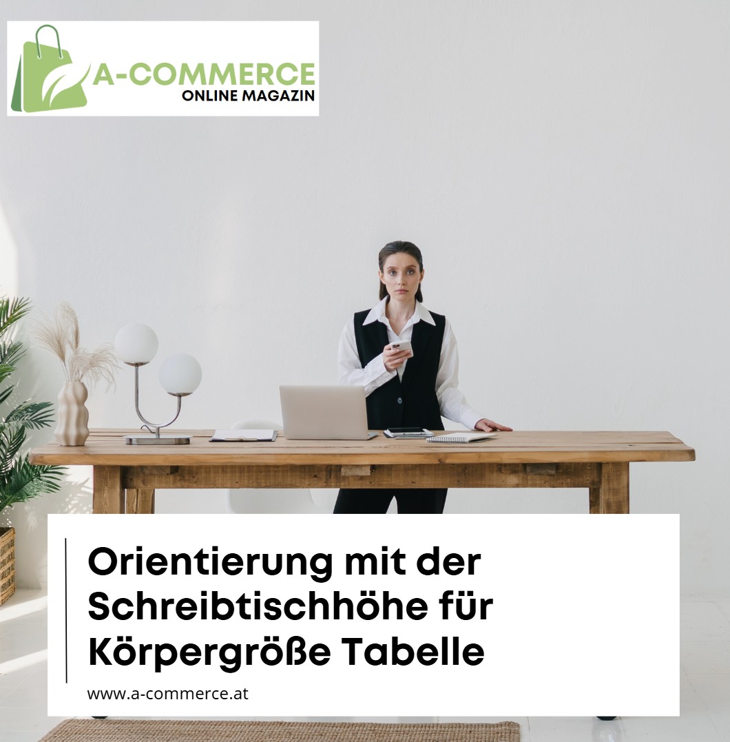 Orientierung mit der Schreibtischhöhe für Körpergröße Tabelle Orientierung mit der Schreibtischhöhe für Körpergröße Tabelle