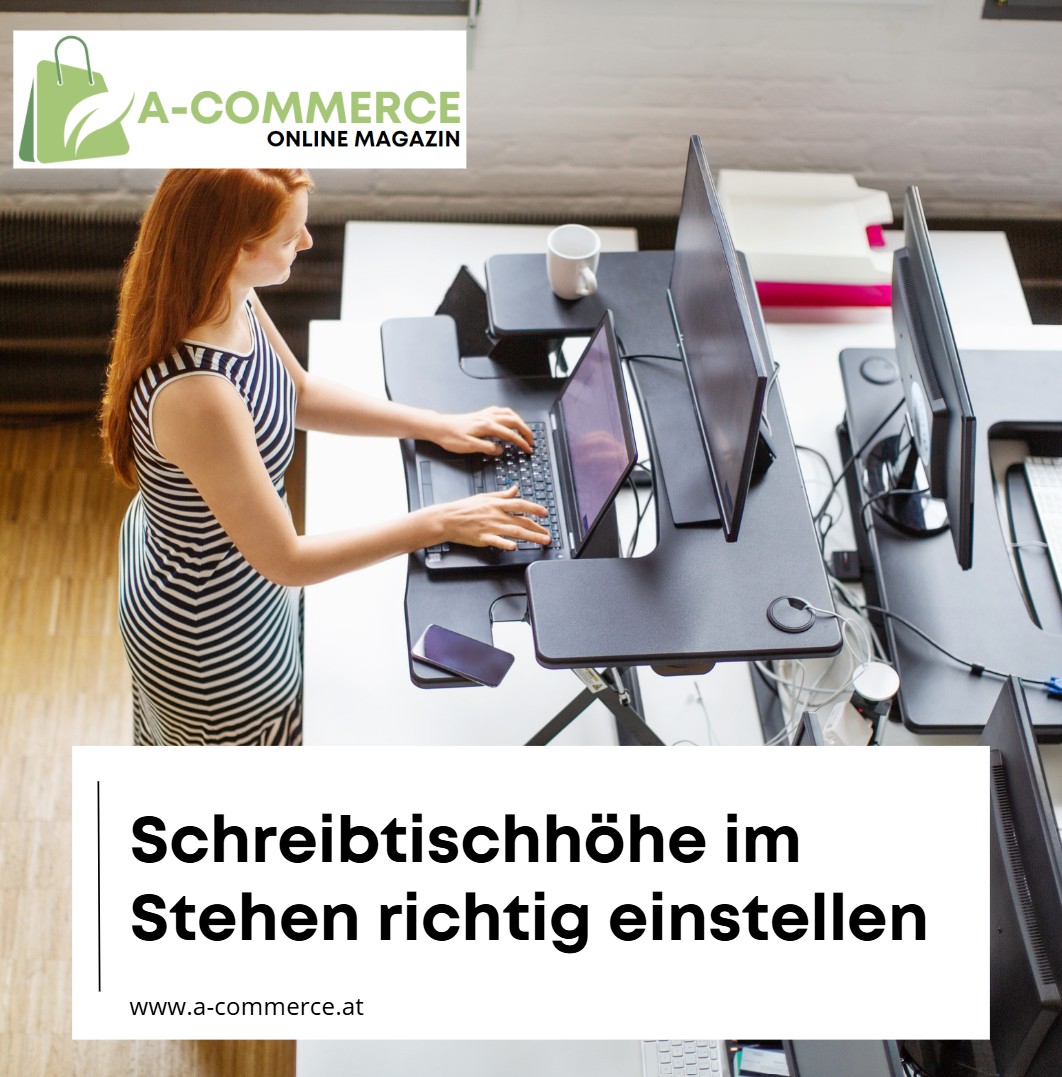 Schreibtischhöhe im Stehen richtig einstellen Schreibtischhöhe im Stehen richtig einstellen